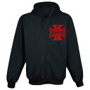 \全品P5倍★8/15(金)限定/West Coast Choppers Coast Choppers OG Cross Full Zip Sweatshirt ライディングジャケット バイクウェア フーディ ライダー バイク ツーリング カジュアル アウトドア にも (AMACLUB)