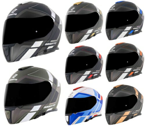 ＼全品2500円+5%OFF★5/15(水)限定／【フィリップアップ】Bogotto ボガット F403 Murata flip-up helmet フルフェイスヘルメット サンバイザー ライダー バイク レーシング ツーリングにも かっこいい おすすめ (AMACLUB)