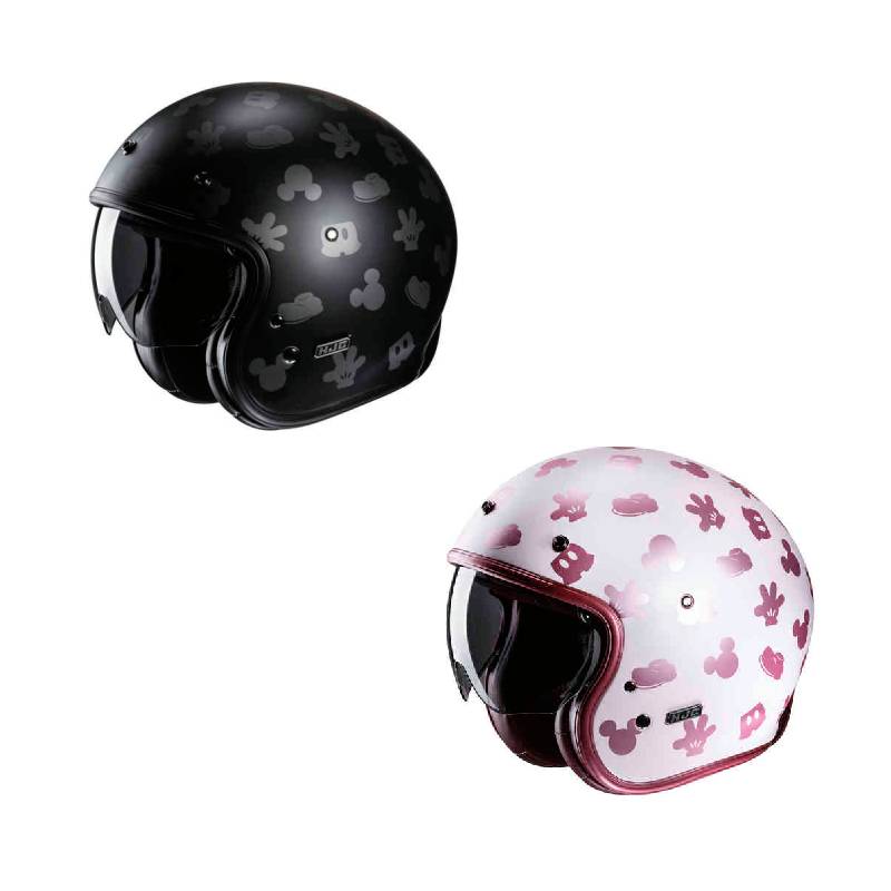 HJC エイチジェイシー V31 Disney Mickey Retro Jet Helmet ジェットヘルメット オープンフェイスヘルメット サンバイザー ライダー バイク ツーリング 女性 にも ディズニー おすすめ (AMACLUB)