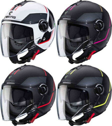 ＼全品最大20%off★5/20(月)5の日合わせ／Caberg カバーグ Riviera V4 X Geo Jet Helmet ジェットヘルメット オープンフェイスヘルメット サンバイザー ライダー バイク レーシング ツーリングにも かっこいい おすすめ (AMACLUB)