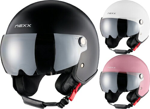 NEXX ネックス Y.10 Stiletto Jethelmet ジェットヘルメット オープンフェイス サンバイザー ライダー バイク オートバイ ツーリング 街乗り にも かっこいい おすすめ (AMACLUB)