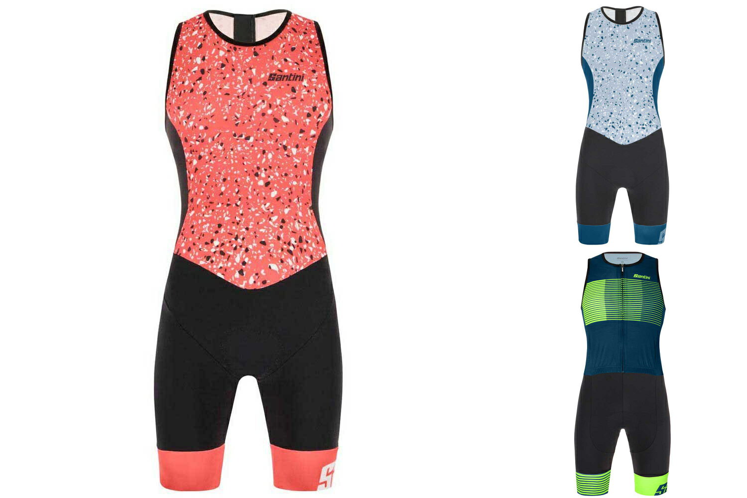 \全品1500円OFF★11/26(水)限定Bフライデー /Santini サンティーニ Sleek Pietra レーシングスーツ ノースリーブ トライスーツ...