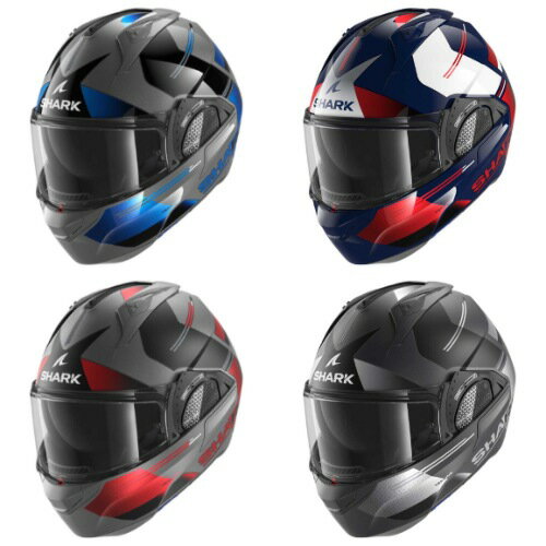 ＼全品1500円OFF★5/26(日)限定／【ダブルバイザー】Shark シャーク Evo GT Tekline Modular Helmet フルフェイスヘルメット モジュラー フリップアップヘルメット ライダー バイク レーシング ツーリング にも かっこいい おすすめ (AMACLUB)