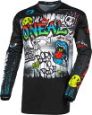 Oneal オニール Element Rancid black/multicoloured Motocross Jersey モトクロス オフロード ジャージ パンツ 上下セット バイク ライダー かっこいい おすすめ (AMACLUB)