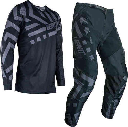 【子供用】Leatt リアット 3.5 Ride Stealth 2024 Youth Motocross Jersey and Pants Set ユース ジャージ パンツ 上下セット オフロードウェア モトクロスウェア おすすめ (AMACLUB)