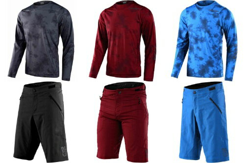 ＼全品P5倍★11/18(火)限定／TROY LEE DESIGNS トロイリーデザイン Skyline Tie Dye Bicycle Jersey 自転車ジャージ&ショーツ 上下セット 自転車ウェア ロードバイク マウンテンバイク MTB サイクリング にも おすすめ (AMACLUB)