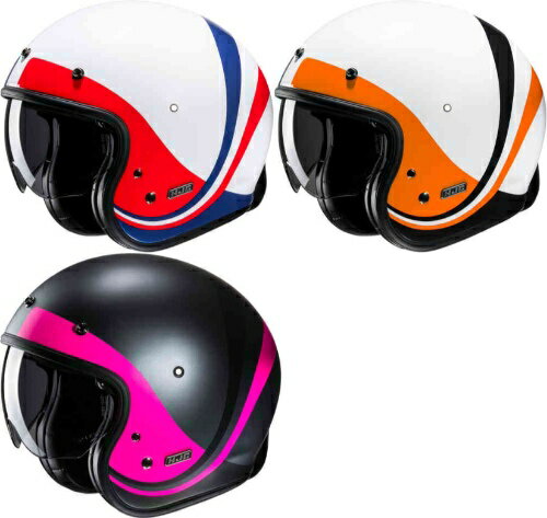 HJC エイチジェイシー V31 Emgo Retro Jet Helmet ジェットヘルメット オープンフェイスヘルメット サンバイザー ライダー バイク ツーリングにも かっこいい おすすめ (AMACLUB)