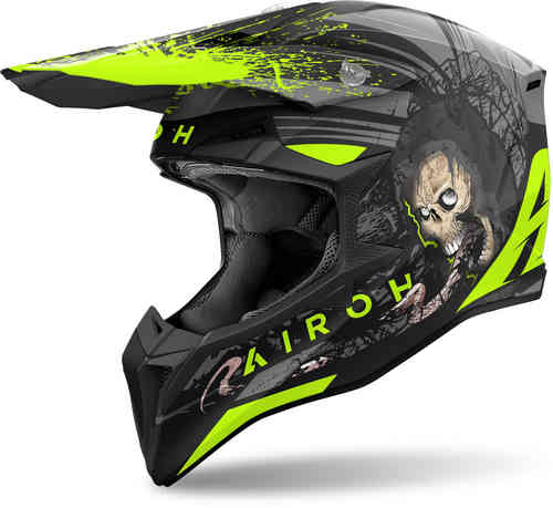 ＼全品P5倍★11/18(火)限定／【XXS〜】Airoh アイロー Wraaap Darkness Motocross Helmet ヘルメット オフロード モトクロスヘルメット ライダー かっこいい 小さいサイズあり おすすめ (AMACLUB)