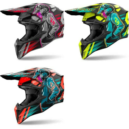＼4万以上で5％OFF★最終日／【XXS〜】Airoh アイロー Wraaap Cyber Motocross Helmet ヘルメット オフロード モトクロスヘルメット ライダー かっこいい 小さいサイズあり おすすめ (AMACLUB)