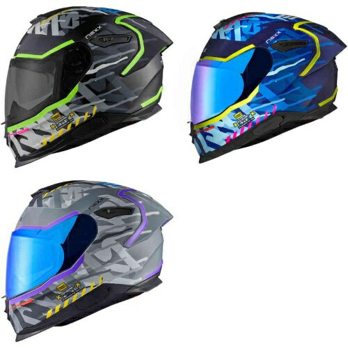 【ダブルバイザー】Nexx ネックス Y.100R Urbangram Helmet フルフェイスヘルメット サンバイザー ライダー バイク レーシング ツーリングにも かっこいい おすすめ (AMACLUB)