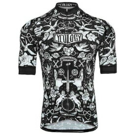 Cycology Velo Tattoo Short Sleeve Jersey サイクリングジャケット 自転車ウェア 半袖シャツ ショートスリーブ ロードバイク マウンテンバイク クロスカントリー MTB にも(AMACLUB)