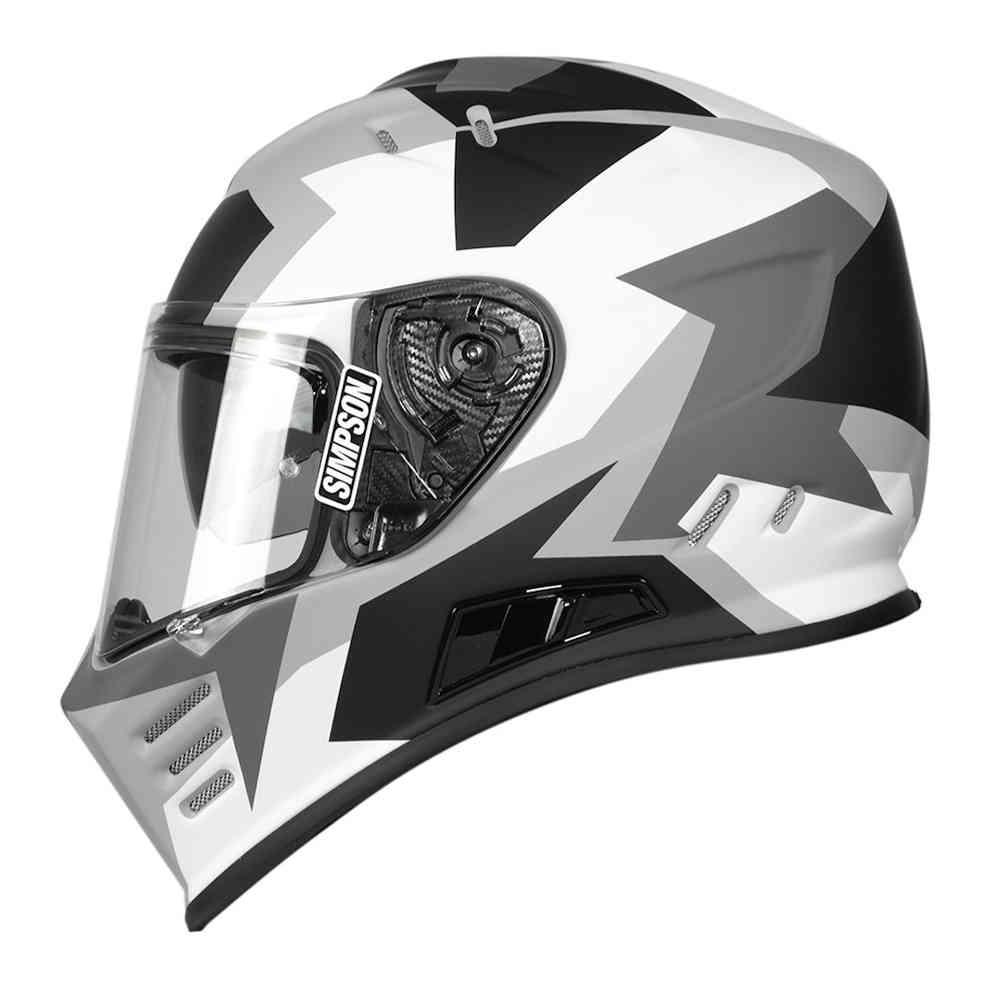 【ダブルバイザー】Simpson シンプソン Venom Have Blue Helmet フルフェイスヘルメット ライダー バイク ストリート オンロード レーシング ツーリングにも かっこいい おすすめ (AMACLUB)