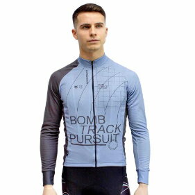 Bombtrack Grids And Guides Long Sleeve Jersey サイクリングジャージー 長袖ジャージ 自転車ウェア 自転車 ロードバイク マウンテンバイク クロスカントリー MTB にも おすすめ (AMACLUB)上着のみ