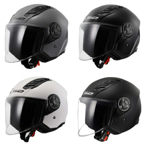 LS2 エルエスツー OF616 Airflow II Open Face Helmet ジェットヘルメット オープンフェイスヘルメット ライダー バイク レーシング ツーリングにも かっこいい 大きいサイズあり おすすめ (AMACLUB)