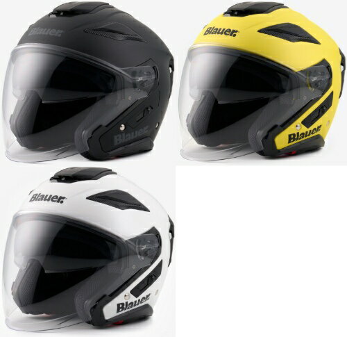 Blauer ブラウアー JJ-01 Monocolor Jet Helmet ジェットヘルメット オープンフェイス サンバイザー ライダー バイク オートバイ ツーリングにも かっこいい おすすめ (AMACLUB)
