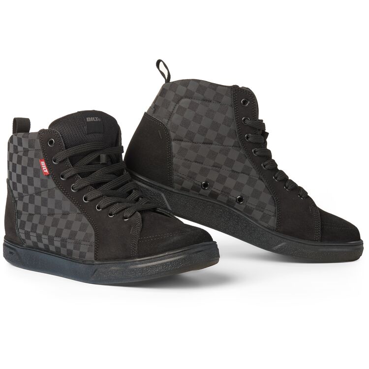 ＼全品3000円クーホン゜★20時〜12/4限定／BILT Dexter 2 Checkered Shoes ライディングシューズ バイクシューズ ライダー オートバイ バイク レーシング ツーリングにも かっこいい おすすめ (AMACLUB)