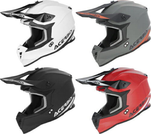 Acerbis アチェルビス Linear Solid Motocross Helmet ヘルメット オフロード モトクロスヘルメット ライダー かっこいい おすすめ (AMACLUB)