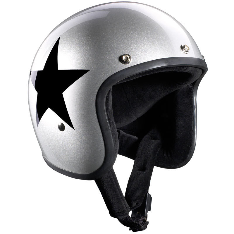＼全品2500円+5%OFF★5/15(水)限定／Bandit バンディット Jet Star Silver Jet Helmet ジェットヘルメット オープンフェイスヘルメット ライダー バイク ツーリングにも かっこいい おすすめ (AMACLUB)