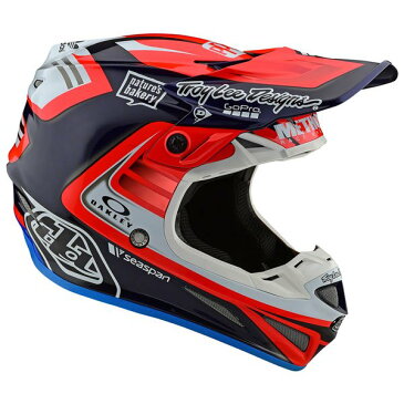 TROY LEE DESIGNS トロイリーデザイン SE4 CARBON FLASH TEAM HELMET オフロードヘルメット モトクロスヘルメット ライダー バイク ツーリングにも かっこいい おすすめ (AMACLUB)