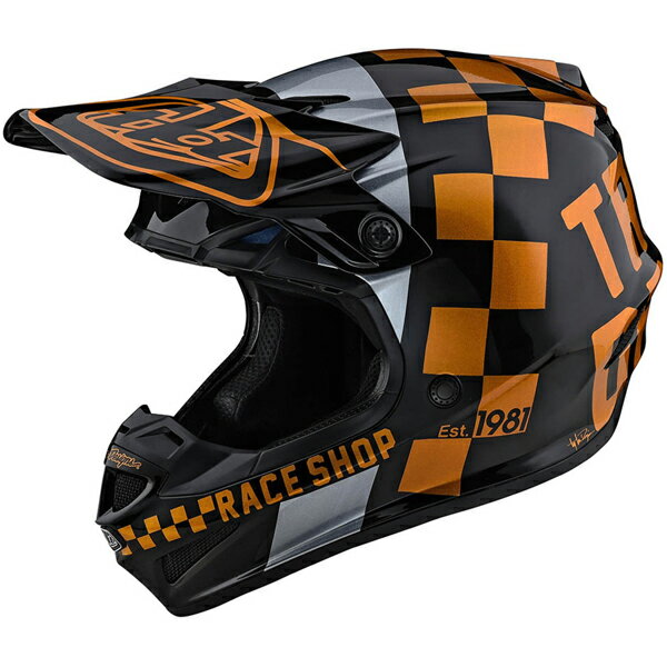 ＼全品最大20%off★5/20(月)5の日合わせ／TROY LEE DESIGNS トロイリーデザイン SE4 POLYACRYLITE CHECKERS HELMET オフロードヘルメット モトクロスヘルメット ライダー バイク ツーリングにも かっこいい おすすめ (AMACLUB)