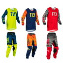 ＼全品2500円OFF★20時～4H限定／Fly Racing フライ Dirt Youth Kinetic Wave Jersey 子供用 オフロード モトクロス ウェア 上下セット ライダー バイク かっこいい おすすめ (AMACLUB)