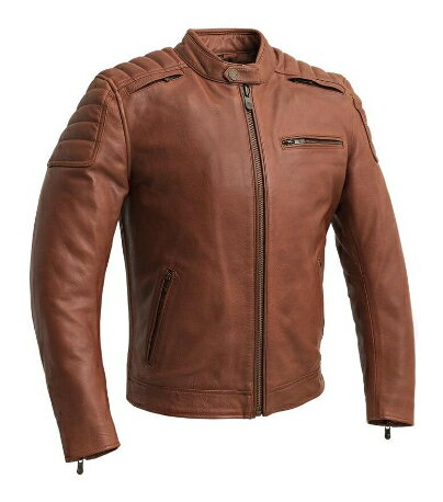 【5XLまで】First Manufacturing Crusader Leather Jacket レザージャケット ライディングジャケット バイクウェア ライダー バイク ツーリングにも かっこいい大きいサイズあり おすすめ (AMACLUB)