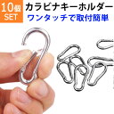 【8日までP20倍〜】 カラビナ キーホルダー 10個セット 鍵 カギ キーチェーン アウトドア キャンプ ボトルホルダー フェス ライブ キーリング 釣り 登...