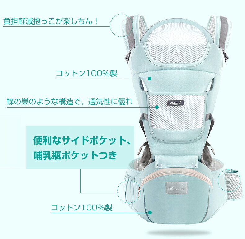 抱っこひも ベビースリング 抱っこ紐 フロントカバー スリング 新生児 おしゃれ ヒ...