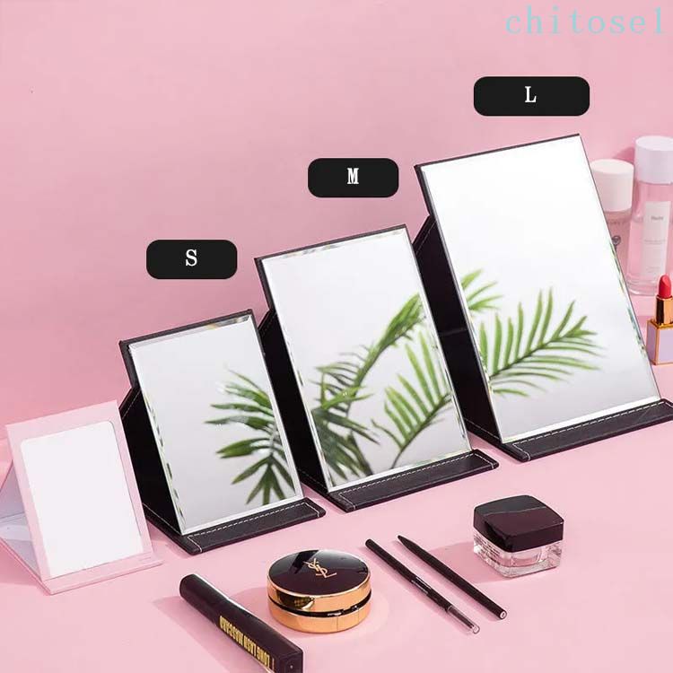かがみ 毛穴 角型 化粧 プレゼント 見やすい メイク S スタンドミラー 置き鏡 テーブルミラー コンパクトミラー メイクミラー 卓上鏡 おしゃれ 折りたたみ 置き鏡 かがみ コンパクト 卓上 使いやすい ギフト おしゃれ 鏡 ヘアメイク 角度調整 [3]