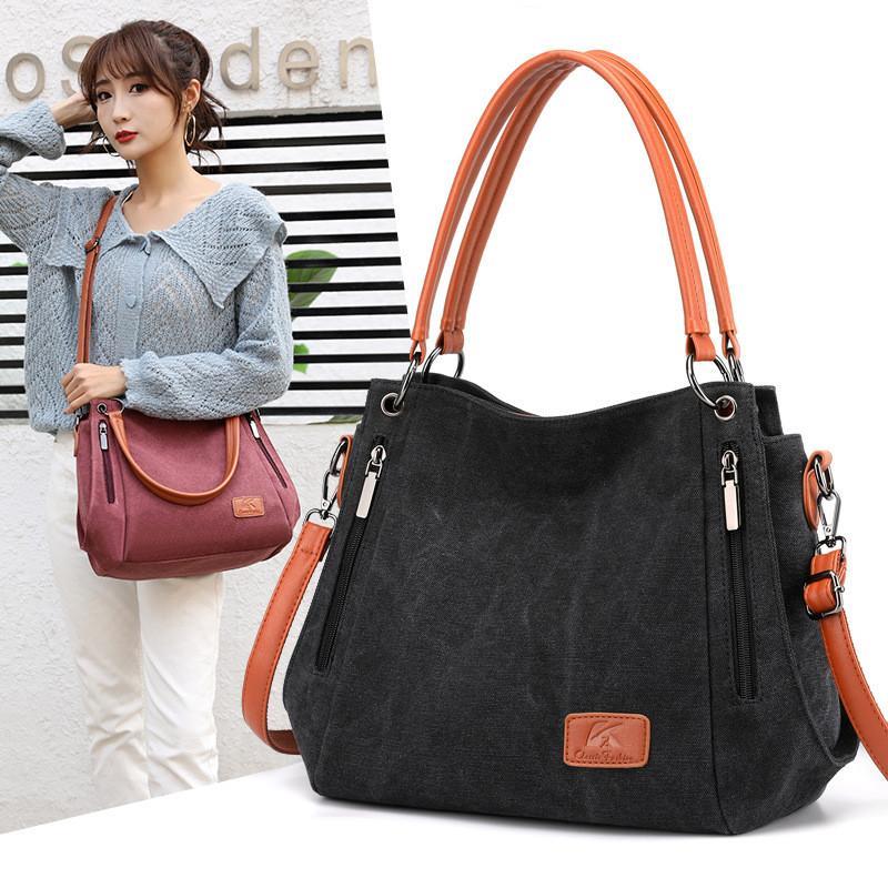 Rakuten - bag レディースファッション ショルダーバック 鞄 大容量 ポケット多い 肩掛け トートバッグ 通勤バッグ 手提げ ママバッグ カジュアル 軽い 斜めがけ 収納可