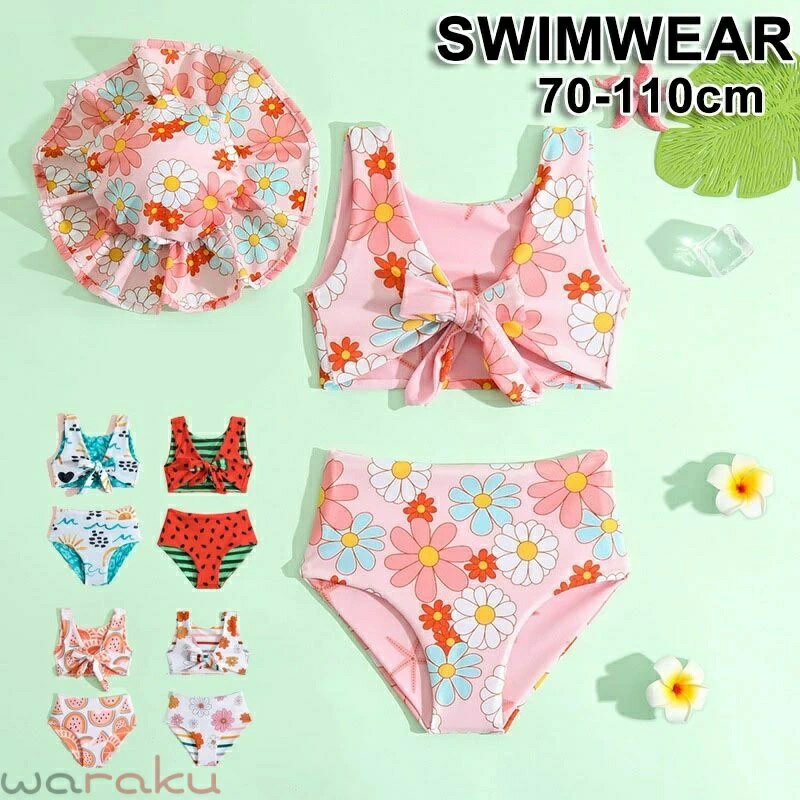 子供水着 キッズ 子供 セパレート Bikini ビキニ スイカ 花柄 タンキニ ジュニア ラッシュガード 水着 女の子 セパレート キッズ 女の子 ガールズ ジュニア キッズ プリンセス ベビー 70-110 女児 子ども用 水着 スクール水着 みずぎ 楽天海外通販