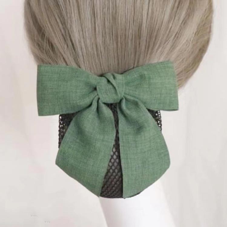 あまねの結婚式 髪どめ ヘアアクセサリー 業務用 シンプル 披露宴 シンプル ネット バレッタ 2個セット 婚葬祭 ヘアクリップ ネット付き 華やか レディース ヘアネット シニヨンネット ヘアバレッタ お団子ネット リボン 髪飾り リボン｜アングル2
