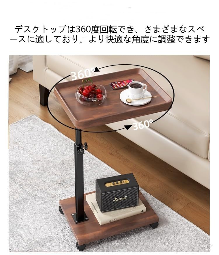 あまねのカフェのような寛ぎ時間 北欧スタイルの快適リビング ベッドルームのスマート収納術 アートと実用性の融合 自然素材の可動式テーブルで空間演出｜アングル3