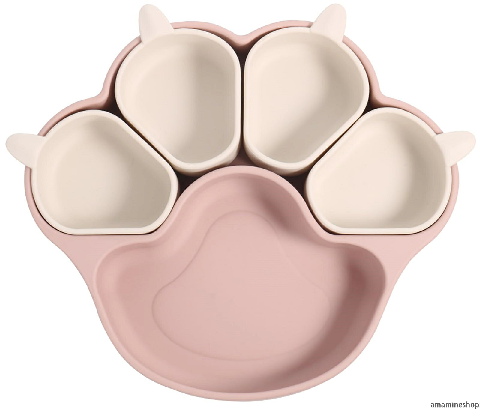 商品情報 【商品名】ベビー食器セット 【商品番号】py-1005 【商品詳細】 お手入れ:手洗いのみ, 熱湯消毒可能, 食洗機対応 【分け目付きプレート】ベビー主導の離乳食（BLW）に最適なデザイン。仕切り板で食品群を簡単に分けられ、栄養バランスの取れた食事を提供。様々な食感と味を同時に紹介できます。 【強力吸着式】幼児用食事プレートの革命！吸着ベースでテーブルにピタリ固定。誤って倒したり投げたりする心配がなく、ストレスのない食事時間を実現。 【食品級シリコンベビープレート】高品質な食品用シリコン製。有害物質フリーで、お子様の食事に安全安心な素材を使用しています。 【自分で食べる意欲を促進】4つの取り外し可能な小皿を含む5つの区画で、自分で食べる練習に最適。すくう動作で微細運動能力を発達させながら、バランスの良い食事を作れます。 【かわいいデザイン】強力な吸着力だけでなく、愛らしい猫をモチーフにしたデザインが特徴。食事時間を楽しくワクワクする体験に変えます。 【キーワード】誕生日 父の日ギフト 父の日 プレゼント 母の日ギフト 母の日 プレゼント 実用的 母の日ギフト 花以外 母の日 花以外 敬老の日 記念品 クリスマスプレゼント バレンタインギフト ホワイトデーギフト 内祝 内祝い お祝い返し ウェディングギフト ブライダルギフト 引き出物 引出物 結婚引き出物 結婚引出物 結婚内祝い 出産内祝い 命名内祝い 入園内祝い 入学内祝い 卒園内祝い 卒業内祝い 就職内祝い 新築内祝い 引越し内祝い 快気内祝い 開店内祝い 二次会 披露宴 お祝い 御祝 結婚式 結婚祝い 出産祝い 初節句 七五三 入園祝い 入学祝い 卒園祝い 卒業祝い 成人式 就職祝い 昇進祝い 新築祝い 上棟祝い 引っ越し祝い 引越し祝い 開店祝い 退職祝い 快気祝い 全快祝い 初老祝い 還暦祝い 古稀祝い 喜寿祝い 傘寿祝い 米寿祝い 卒寿祝い 白寿祝い 長寿祝い 金婚式 銀婚式 ダイヤモンド婚式 結婚記念日 ギフト ギフトセット セット 詰め合わせ 贈答品 お返し お礼 御礼 ごあいさつ ご挨拶 御挨拶 プレゼント お見舞い お見舞御礼 お餞別 引越し 引越しご挨拶 記念日 卒業記念品 定年退職記念品 ゴルフコンペ コンペ景品 景品 賞品 粗品 お中元 御中元 お歳暮 御歳暮 お年賀 御年賀 残暑見舞い 年始挨拶 【注意事項】 ※商品仕様は、予告無く仕様変更される場合がございます。予めご了承下さい。 ※ショットすると芝部分を傷つける恐れがありますので、予めご了承下さい。 ※商品画像につきましては、モニターの種類・設定等により、実際の商品とは素材感や色味が異なる見え方をする場合があります。 ※お使いの端末やモニターにより、実物と若干の色味の違いが感じられる場合がございます。恐れ入りますがあらかじめご了承下さい。 ※運送事故により箱が潰れる可能性がございます。 ※お問い合わせとメールを承りますので、質問や苦情を相談して有効に解決しましょう。勝手に悪いレビューをしないでお願い致します。 ※モニターの違いにより、実際の商品の色が画像と異なる場合があります。 ※手動測定とは異なるため、わずかな寸法の違いを許容してください。 【※【下記の場合も返品・交換をお受けできません】 ・ ご使用済・洗濯済場合 ・ お客様の元できずまたは破損・汚損が生じている場合 ・ 商品ににおいが付着している場合 ・ 過度な返品・交換を繰り返している場合 ・ 転売目的であると弊社が判断した場合 　 （弊社が転売目的と判断した場合を含みます） ※取り扱い上のご注意をよくお読みの上ご使用下さい。 ●機械による生産過程において、生地を織る際の糸の継ぎ目、ほつれなどが生じている場合がございますが、品質上の問題はございません。 ●使用するパソコンのモニター設定や部屋の照明により多少、色の変化が感じられる場合がございます。 ●大量生産の為、生産時期により、若干カラーの違いやサイズに誤差がございます。予めご了承下さいませ。 ●色味が異なるなどの理由の交換・返金はお受けできません。ご了承くださいませ。 ※本製品を使用する事により発生した事故、損傷、破損、損害等に関して弊社では責任を負いかねます。 ※販売している商品は全て新品未使用です、倉庫から出荷前に検品必要ですので、箱を開封する場合もございます、予めご了承くださいませ。 ※初期不良の場合は到着後3営業日以内にご連絡ください。