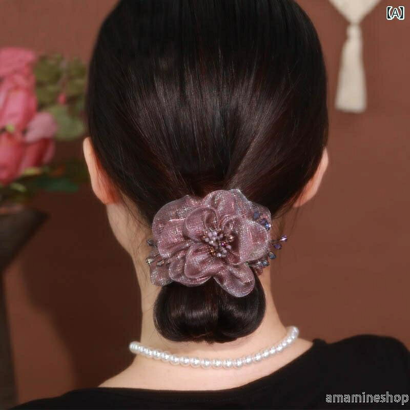 ・カテゴリ: ポニーテールヘアゴム・主な素材: 布・カラー展開: 紫紅、シャンパン、黒、紫・スタイル: レトロ・: 花・タイプ: 高伸縮・カテゴリ: ポニーテールヘアゴム・主な素材: 布・カラー展開: 紫紅、シャンパン、黒、紫・スタイル: レトロ・: 花・タイプ: 高伸縮