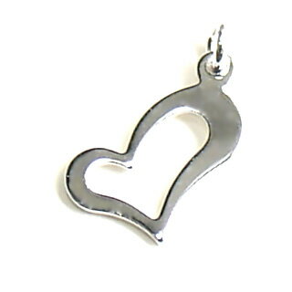 チャーム 透かし ハート プレート カン付き SV シルバー