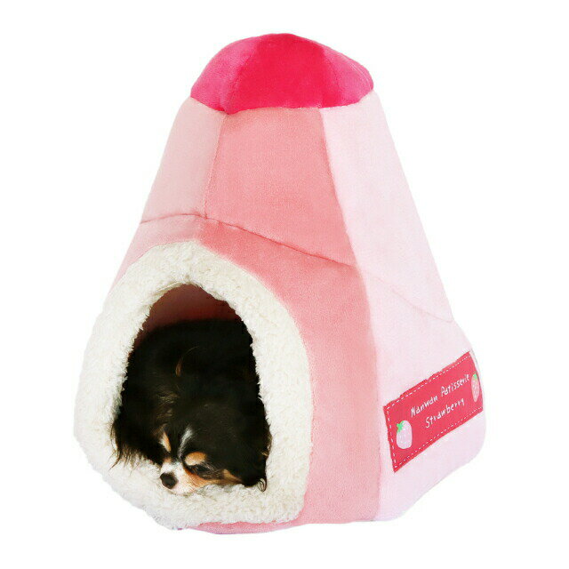 猫ベッド キャットハウス 小型犬 ほいっぷデコケーキ2Way ベリー ペッツルート 冬用 暖かい ドーム型 ..