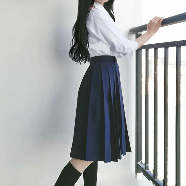 制服スカート スクールスカート プリーツスカート 女子高生 レディース プリーツスカート ロング丈 60cm 80cm プリーツ Aライン ハイウエスト 美脚 上品 可愛い 通学 学院風 JK 正統派 女子制服 春夏 秋 高校生 学生 おしゃれ