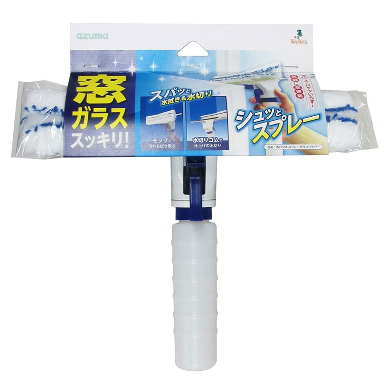 アズマ工業 スプレーガラスワイパー 洗剤・ホース・バケツいらずで手軽に窓清掃 WD338 スペア ガラス 窓 清掃用品 そうじ 掃除 水拭き 大掃除 窓ガラス掃除 洗剤不要のサムネイル