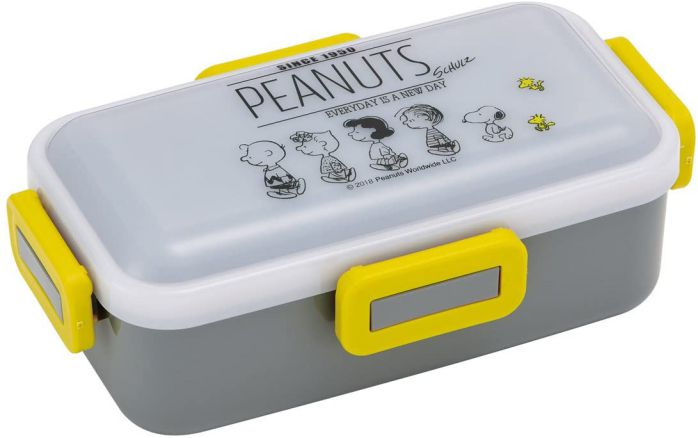 弁当箱 1段 530ml スヌーピー モノクロ 2607 ふんわり盛れる ドーム型フタ Peanuts 日本製 PFLB6 スケーター