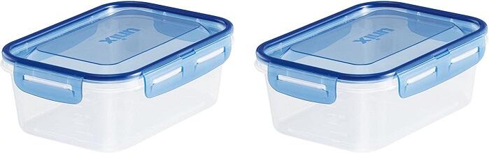 Rakuten - 【SS期間中10%OFF】保存容器 長角型大DP2コ入り ブルー アスベル 3322 「ユニックスタイトロック」 キャニスター ご飯 冷凍 冷凍保存 電子レンジ 加熱 食洗機対応 ストック 保管 キッチン 冷蔵庫 収納 シンプル