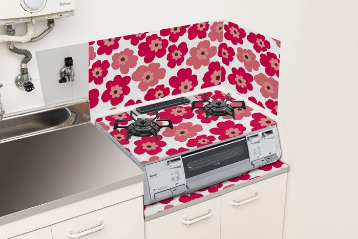 コンロ下汚れ防止マット フラワー 花柄 ガスコ...の紹介画像3