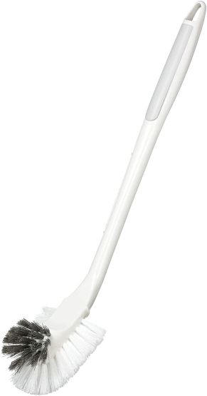 商品名 キクロン トイレブラシ エディ 64012　裏洗いブラシ ホワイト 商品説明 サイズ:(約)高さ410×幅75×奥行き70mm重　量:90g材　質:頭部/ポリプロピレン、　　　 柄/ポリプロピレン便器の裏が洗えるブラシカビ・ヌメリ防止加工便器の裏側をキレイにしたいというお悩み解決。洋式トイレの水返し部分(裏側)に自然と上部の植毛が入るように工夫されています！植毛がフィット！毛が上下ににげるので便器のウラが洗えます！洗いやすい柄の角度。柄に角度が付いているので、持って自然に洗えます。 おすすめ商品