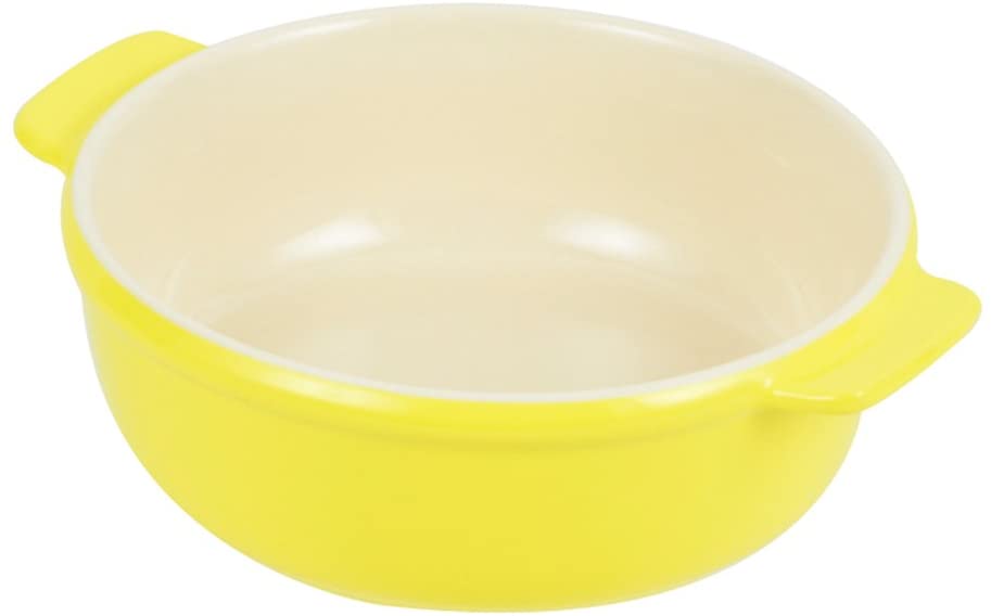商品名オーブンシェフ 耐熱 丸 深皿 15cm イエロー L-1832 パール金属商品説明サイズ:(約)幅18×奥行15×高さ5.5cm材質:陶磁器原産国:中国電子レンジやオーブン・オーブントースターで使える持ちやすい取っ手付本品は手作り品の為、質感や形状に個体差があります食器洗い乾燥機使用不可おすすめ商品