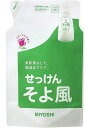 そよ風 液体せっけん 詰替 1000ml 詰め替え つめかえ ミヨシ石鹸 MIYOSHI 洗濯石鹸 フローラル 洗濯用石けん(3)