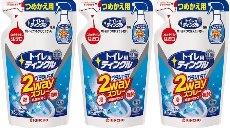 ティンクル トイレ用 直射・泡2wayスプレー 替え 250ml 【×3個セット】 大日本除虫菊 詰替え 詰め替え 替え 詰換え