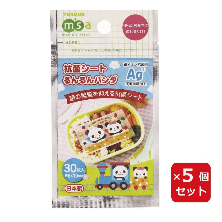 乐天商城 - 【SS期間中10%OFF】お弁当 抗菌シート P2912 抗菌シートるんるんパンダ　30枚入 【×5個セット】