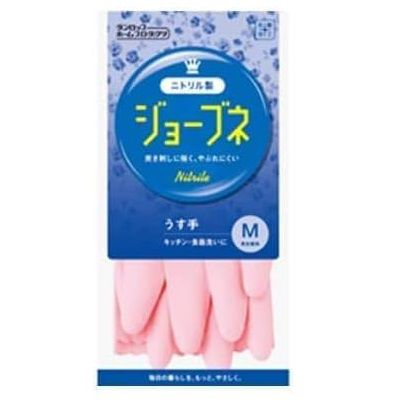 ニトリル手袋 キッチン ゴム手袋 K08738 ジョーブネ ニトリル 薄手 Mサイズ うす手 ピンク 1双入 キッチン手袋 炊事手袋 食器洗い 掃除