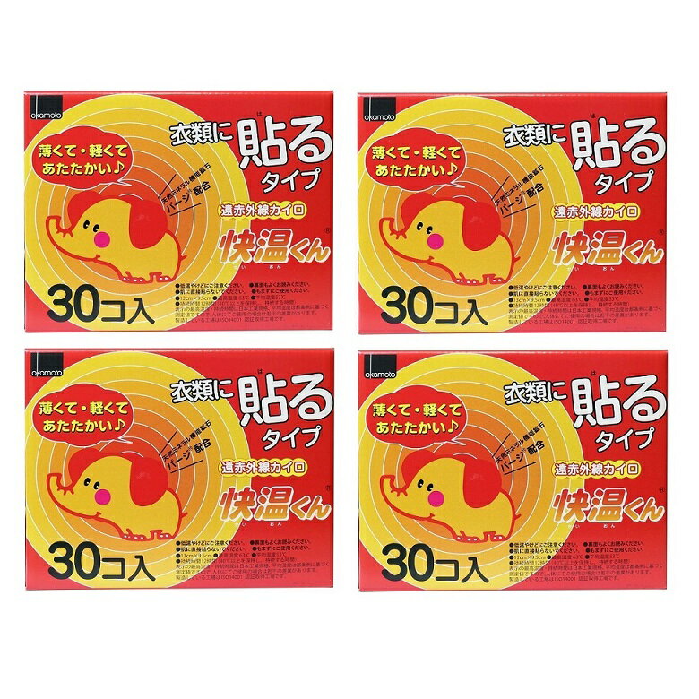 貼るカイロ 快温くん 貼るカイロ レギュラー 30個入 はるカイロ 【×4個セット】(4.0)