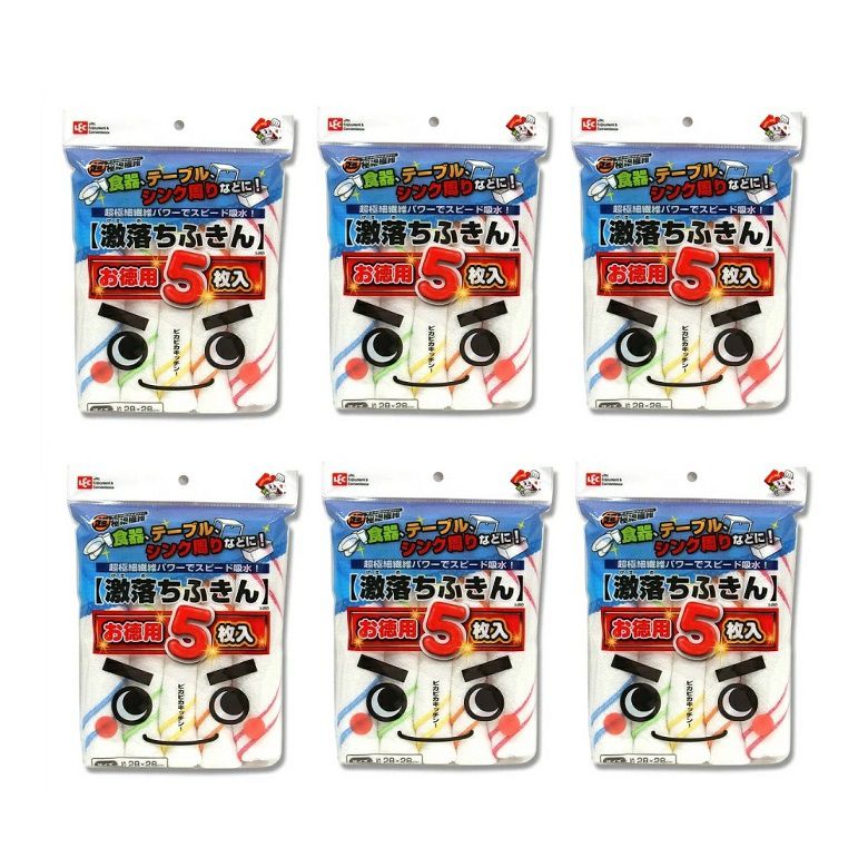 激落ちふきん お徳用 5枚入　LEC レック 【×6個セット】